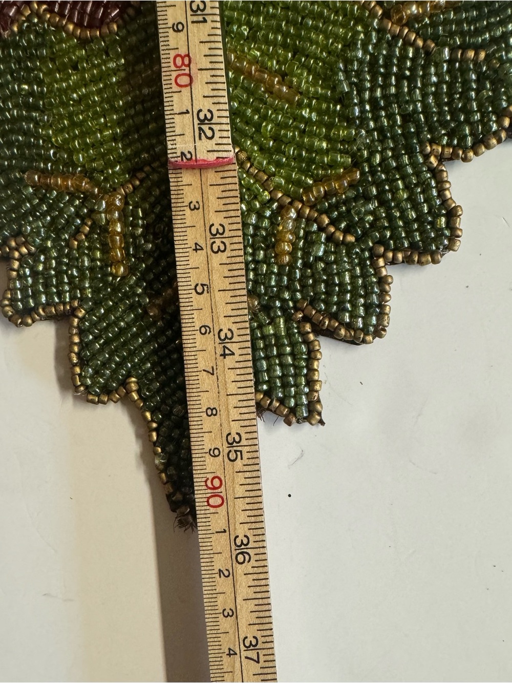 Pier 1 Imports Discontinued Heavily Beaded Green/Plum/Brown/Orange Table Runner - Picture 12 of 12